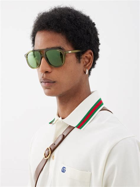 gucci clear aviator sunglasses|gucci sunglasses aviator discount.